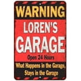 thumbnail image 1 of LOREN'S Garage Warning Man Cave Wall Decor 16 x 24 Matte Finish Metal 116240030379, 1 of 1
