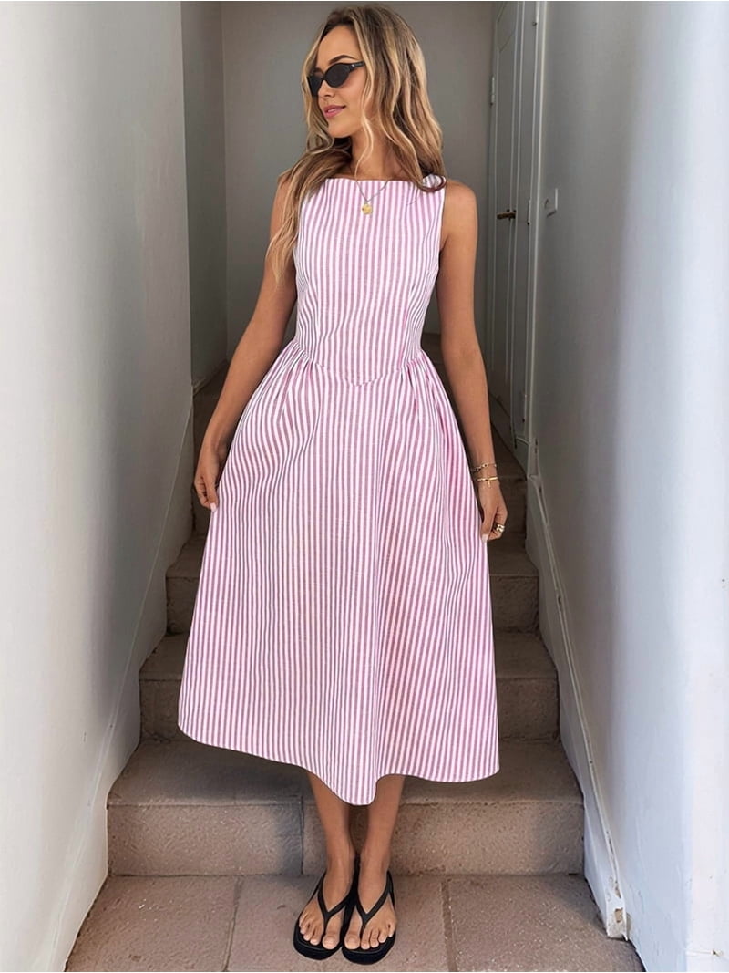 solid and striped pink dress Solid & Striped Dora Knit Dress