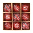 thumbnail image 1 of Bolas colgantes navideñas,Adornos de bolas navideñas Bolas colgantes navideñas,Adornos colgantes para el árbol de Navidad,Adornos para árbol de Navidad irrompibles de 3,15 Rojo, 1 of 8