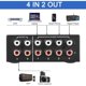 thumbnail image 2 of Switcher RCA Bidireccional de 4 Vías Splitter HiFi AV L/R Canal de Sonido 2 en 4 Salidas O 4 en 2 Salidas, 2 of 10