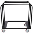 thumbnail image 2 of Heavy Duty Drywall Sheet Cart & Panel Dolly 1500lbs load capacity,Panel Service Cart,5 inch Swivel Casters,3 Side Handrails for Factory, Warehouse, Black, 2 of 7