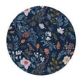 thumbnail image 2 of ONETECH  Spring Floral Tablecloth Round Farmhouse Navy Blue Background Wildflower Round Tablecloth Polyester Washable Table Cover Table Cloth for Kitchen Dining Room Picnic Patio Party, 2 of 7