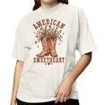 thumbnail image 2 of Smartprints American Sweetheart Cowboy Boots Floral Women's T-Shirt Off White, Cotton, XL, 2 of 4