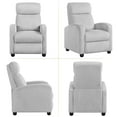 thumbnail image 5 of Yaheetech Modern Upholstered Recliner Chair with Adjustable Backrest and Padded Headrest, Light Gray, 5 of 7