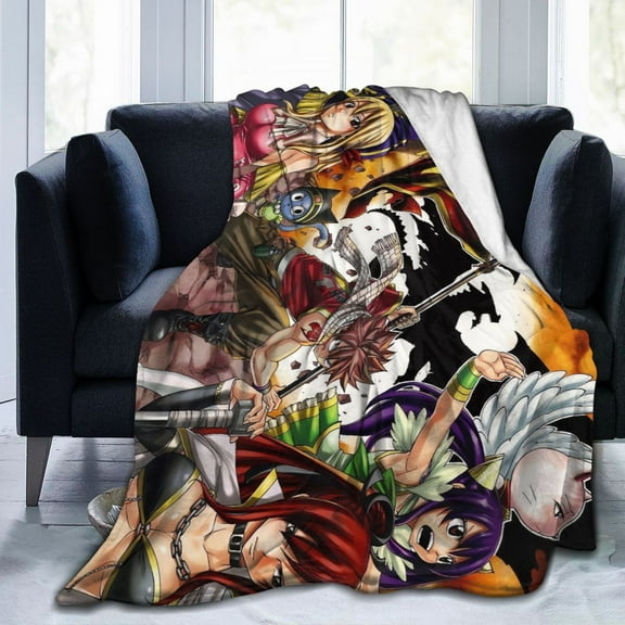 Fairy Tail Blanket Soft Lightweight Flannel Throw Blankets ,Decorative All Season Blanket 50x40