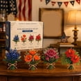 thumbnail image 4 of 3D Beaded Bouquet DIY Kit, 4 Pack Beaded Bouquet Plant Making Kit, Red White Blue Patriotic Craft Collection for 4th of July, Fun Beading Project Supplies for Beginners, 4 of 6
