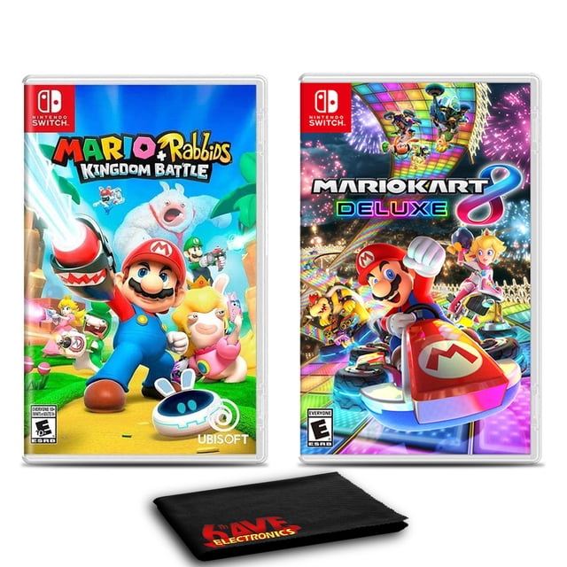 Mario + Rabbids: Kingdom Battle and Mario Kart 8 Deluxe - Two Game Bundle For Nintendo Switch