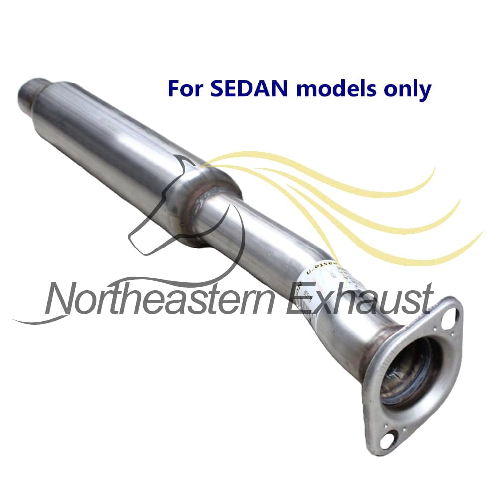 Northeastern Exhaust Muffler and Resonator Pipe Fits 2012-2016 Subaru Impreza 2.0L Sedan - Direct Fit | Stainless Steel | Includes Clamp, Gaskets, and Spring Bolts