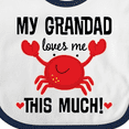 thumbnail image 4 of Inktastic Grandad Loves Me Grandchild Crab Boys or Girls Baby Bib, 4 of 4