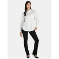 thumbnail image 2 of Time and Tru Women's Embellished Shirt with Long Sleeves, S-XXXL, 2 of 4