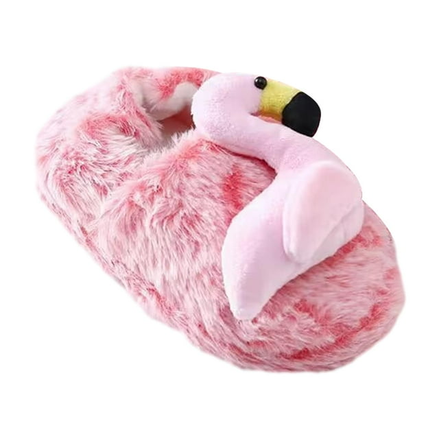 Flamingo Slippers Cartoon Non Slip Warm Lightweight Indoor Children Slides Shoes Size 5 or 6