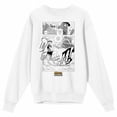 thumbnail image 4 of Saturday AM Clock Striker Manga Page Philomena Clock Adult White Crew Neck Sweatshirt - XXL, 4 of 7