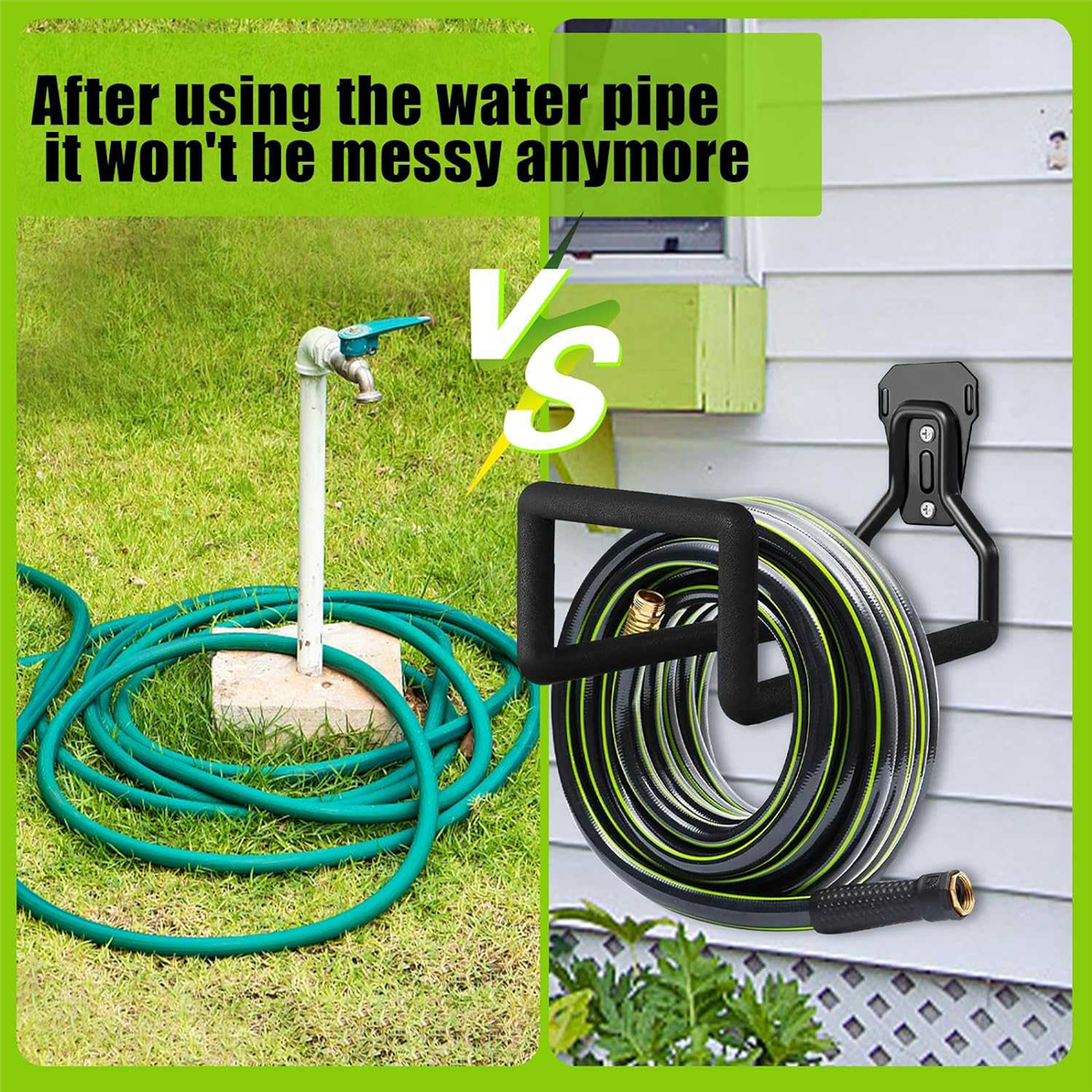 Holder - Hose Hanger Wall Mounted Water Hose Holder for Outside , Hose Reel Hose Hooks