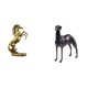 thumbnail image 1 of Estatua del caballo,Estatua de caballo de pie hecha a mano de resina de cafetería,Estatua de perro de resina,Estatua de perro galgo de resina con forma de animal,Escultura coleccionable para, 1 of 8