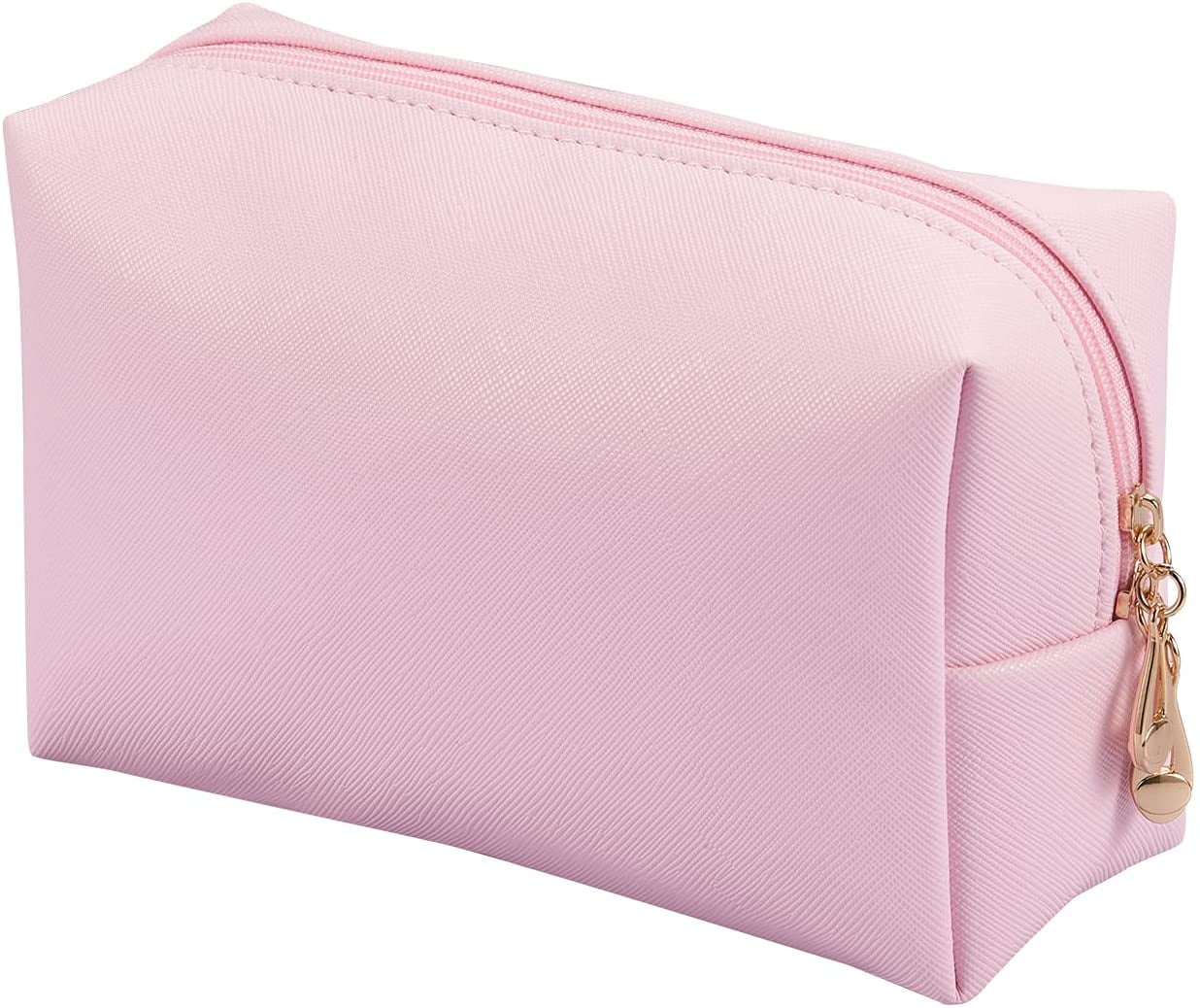 Waterproof Leather Makeup Bag Zipper Pouch Travel Cosmetic Organizer