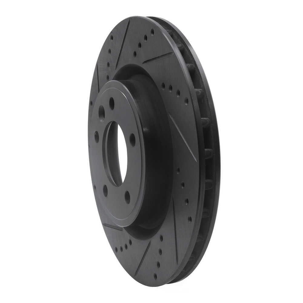 Dynamic Friction Company 633-11031L DFC Brake Rotor - Drilled And Slotted - Black