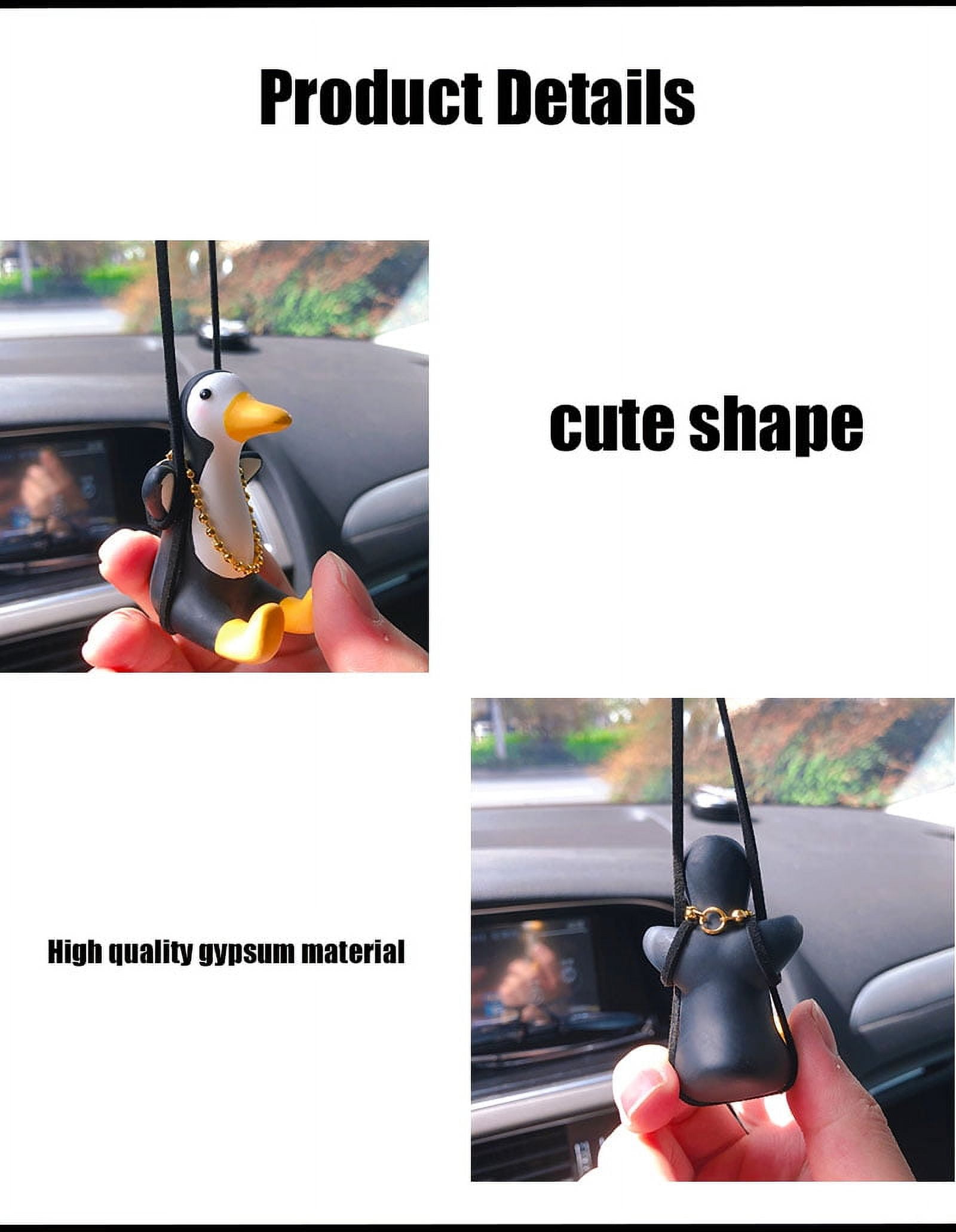 Car Mirror Hanging Accessories- Fluffy Penguin/Avocado & Daisy