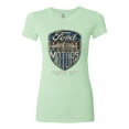 thumbnail image 2 of Wild Bobby, 1983 Vintage Distressed Ford Motors Legendary Power Cars and Trucks Womens Slim Fit Junior Tee, Mint, Medium, 2 of 3