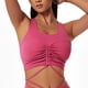 thumbnail image 3 of Mujer Sujetadores deportivos Poliamida Poliuretano Fibra Sin mangas Cuello en U Espalda en forma de I para Yoga Fitness Rojo M, 3 of 7