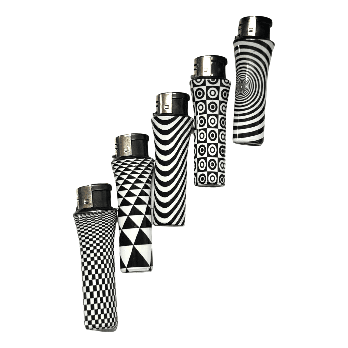 50PACK Disposable Classic Cigarette Butane Lighters Black and white gingham gift for man’s Birthday  Christmas