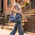 thumbnail image 7 of PULLIMORE Women's Retro Denim Shoulder Bag Crossbody Handbags Casual Style Lightweight Jean Tote Hobo Purse, 7 of 7