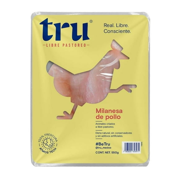 Milanesa de pollo orgánica Tru libre pastoreo 550 g