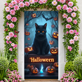thumbnail image 2 of Decorative Design Halloween Banner Cat Theme Pumpkin Decoration Polyester Material Event Decor for Halloween Party Indoor Celebration Outdoor Decoration, 2 of 9