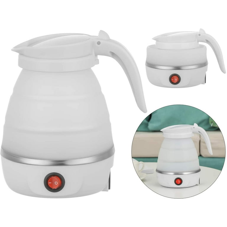 Electric kettle foldable silicone portable water kettle 600ml mini small  electric kettles travel water boiler camping kettle