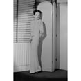 thumbnail image 2 of Portrait of young woman standing behind screen partition Poster Print (24 x 36), 2 of 4