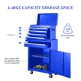 thumbnail image 4 of 1 Set of Metal Removable 5-Drawer Tool Box with Base Cabinet and 1 Adjustable Shelf, with 4-Inch Casters (Both Without Brakes) + 1 Handle, 4 of 7