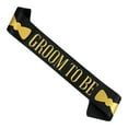 thumbnail image 3 of LABSERRON 3Pcs Black Background with Golden Letter Printing Groom Sash for Festive Bright Decor, 3 of 8