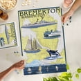 thumbnail image 4 of Lantern Press 1000 Piece Jigsaw Puzzle, Bremerton, Washington, Nautical Map, 4 of 5