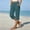 Dark Blue, variant on Women's Elastic Waist 3/4 Capri Harem Pants with Pockets Casual Loose Solid Yoga Trousers