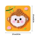 thumbnail image 2 of DIY Embroidery Doll Set,Punch Needle Kits,Creative Wool Craft Kit For Kids, DIY Cartoon Animal Felt Craft Kit,Sewing Wool Animals Sewing Craft Kit Felt Sewing Craft Sewing Kit,Easy Sewing Kit, 2 of 7