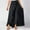 Black, variant on KIHOUT Womens Skirts And Dresses Women's Casual Hakama Irregular Leaf Bow High Waist Long Culottes Skirt