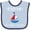 Blue and Navy, variant on Inktastic Baby Boy New to the Crew Sailboat Boys or Girls Baby Bib