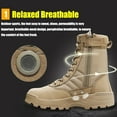 thumbnail image 5 of RIBONGZ Men's Safety Work Boots Anti-Slip Hiking Hunting Shoes Side Zipper Tactical Boots Breathable Desert Boots, 5 of 10