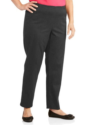 Just My Size Women’s Plus Size Pull-On Stretch Woven Pants, Also in ...