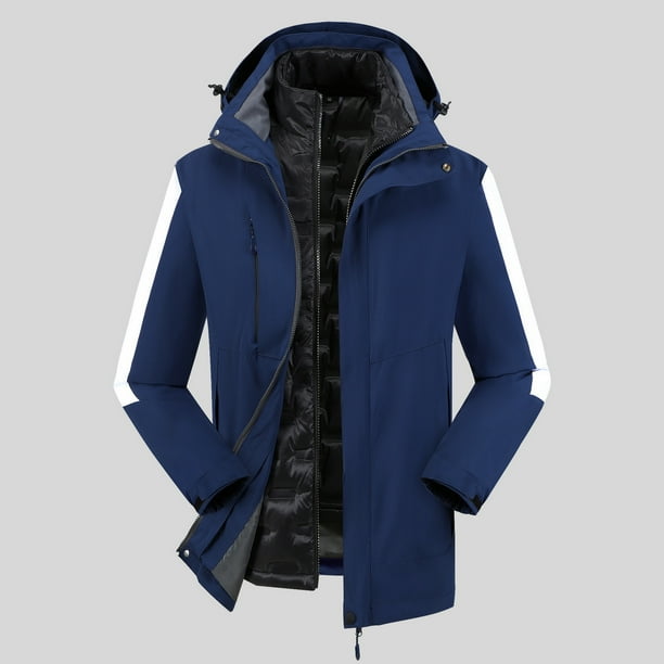 Chaqueta impermeable, resistente al viento y gruesa, 3 en 1, cálida, para deportes al aire libre, para hombre y mujer, para otoño e invierno.