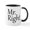 White/Black Inside, variant on CafePress - Mr. Right Mug - 11 oz Ceramic Mug - Novelty Coffee Tea Cup