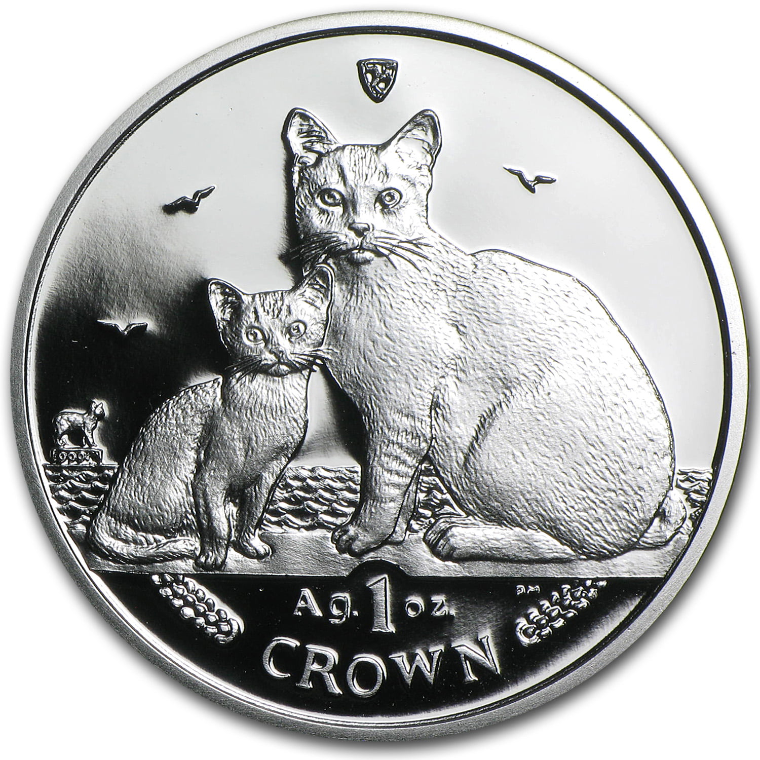 CHINCHILLA CAT COIN 2009 Isle of Man 1oz .999 Bullion Silver Proof BOX/COA 