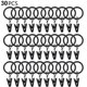 thumbnail image 2 of 30 curtain rings with clips, rust-proof metal drapery ring, 25mm BLACK, 2 of 5