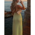 thumbnail image 3 of Women’s Elegant Evening Dress – 3D Floral Deep V Neck Backless Gown with High Slit, 3 of 6