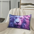 thumbnail image 5 of Lsque Cool Lion Head Pattern Pillow Case – Soft & Cozy Throw Pillow Cover, Hypoallergenic Cushion Case for Sleeping Women with Envelope Closure-16"x24", 5 of 6