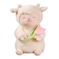 thumbnail image 2 of 25cm Kawaii Sweet Sheep Lamb Hold Tulip Flower Fehip Toy Soft Cordero, 2 of 8