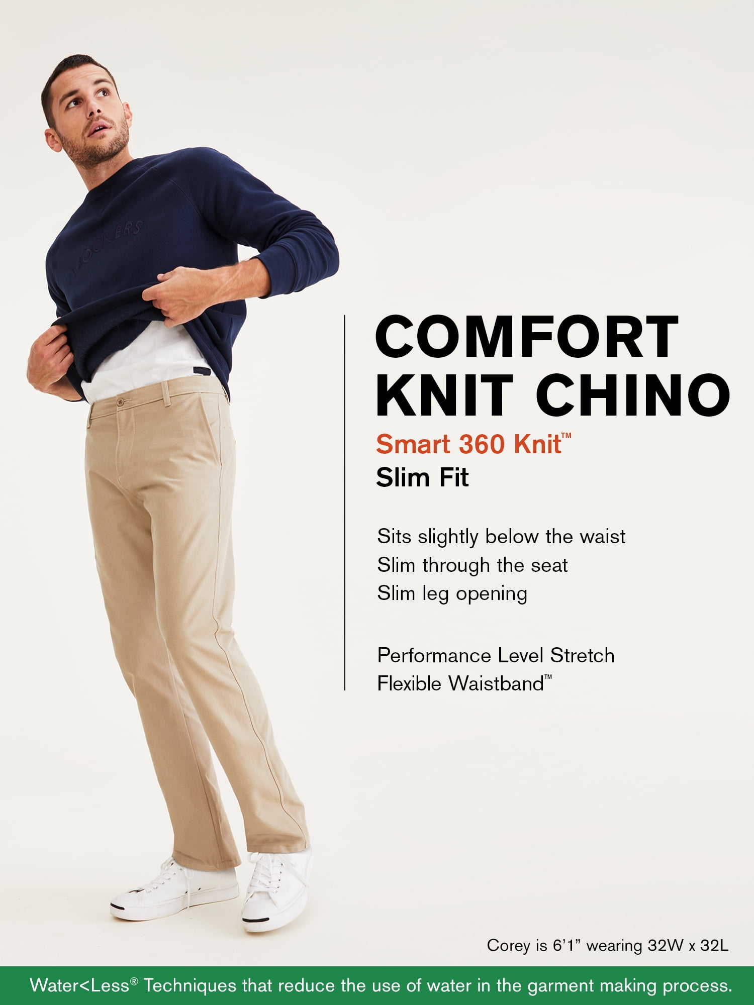 Dockers Men's Classic Flat Front Easy Khaki Pant with Stretch - Walmart.com