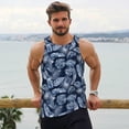 thumbnail image 6 of Lsque Tropical Leaves Pattern Mens Tank Tops Muscle Athletic Quick Dry Sleeveless Workout Fitness T Shirts Beach Tank Top, Loose-fit Sleeveless Shirt for Men-4X-Large, 6 of 7