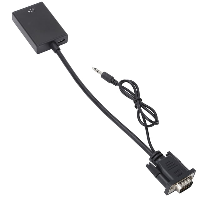 Convertidor de señal Conversión analógica a digital con fuente de alimentación de audio Adaptador de cable HD E305Black