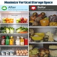 thumbnail image 2 of Freezer Storage Bins, Clear Stackable Plastic Organizer with Handles for Food, Meat, Vegetables, 2 of 9