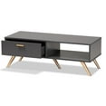 thumbnail image 3 of Baxton Studio Kelson Modern and Contemporary Dark Grey and Gold Finished Wood Coffee Table, 3 of 11